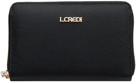 L.CREDI Portemonnee Poema Zip Around Wallet Black Zwart