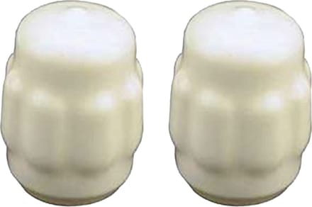 QlinQ Deurbuffer - 2x - deurstopper - wit - kunststof - 55 x 40 mm - schroefbevestiging - afdekkap