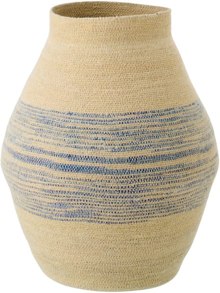 J-Line mand Gestreept - zeegras - naturel/blauw - small