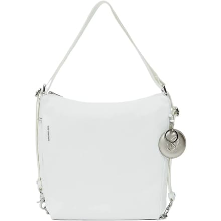 MANDARINA DUCK Leren schoudertas rugzak Mellow Leather Shoulderbag Blanc wit
