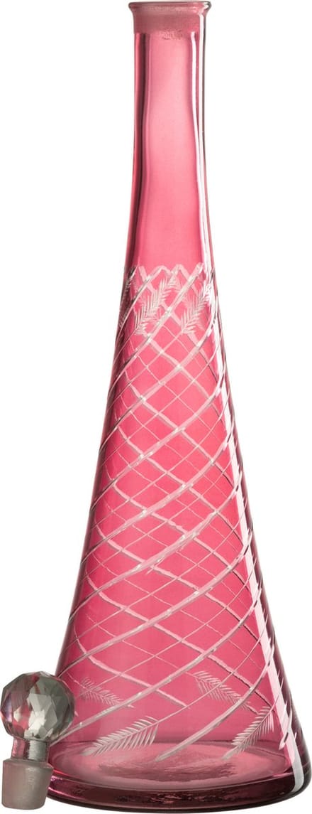 J-Line karaf Hals - glas - rood