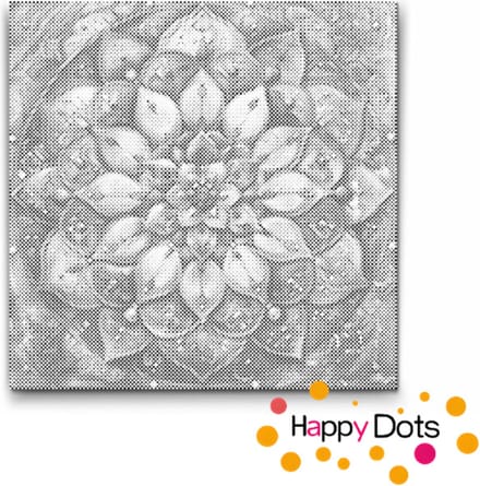 HappyDots DOT Painting Mandala bloem 50x50cm - Stippelschilderij