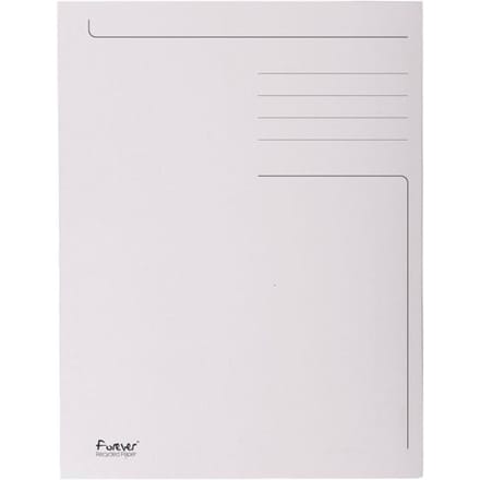 Exacompta 50x FOREVER® bedrukte map met 3 kleppen - 280gm2 - 24,5x35 cm voor folio - Grijs - 449019E