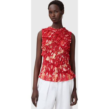 AllSaints Nysa Top Armada Red Maat: 8 | Blouses Outlet | Dames | Rood