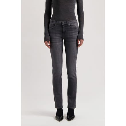 Mud Jeans Faye Low Slim - Authentic Black Authentic Black Größe: W33L34 | Slim Jeans Outlet | Damen | Schwarz