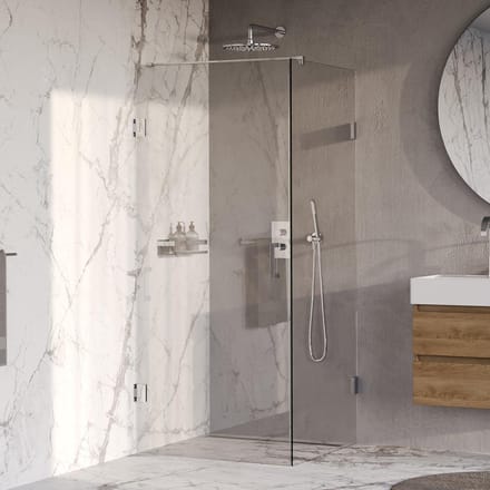Brauer Void - Douchecabine met Draaideur - Helder Glas - 90x90x200 cm - incl. Glascoating - Chroom