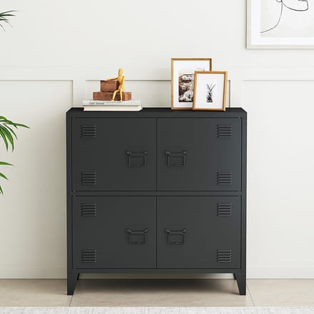 Bureaukast Hamina archiefkast 82x80x40 cm zwart