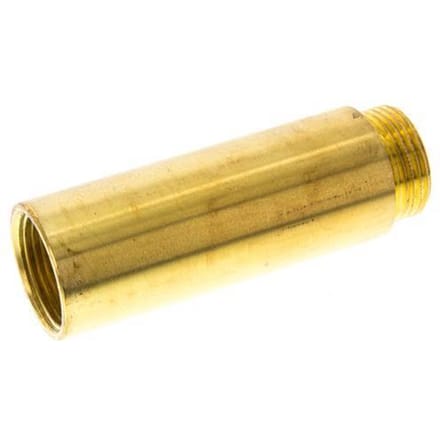G 1'' F/M Messing Verlengstuk DIN 3523 - 100 mm - FL2S-FM-B-100G-100L