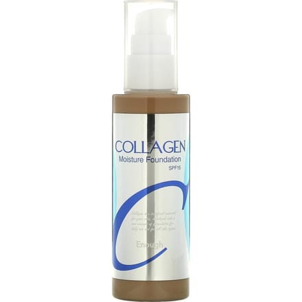 Genoeg, collageen, hydraterende foundation, SPF 15, #23, 3,38 fl oz (100 ml) white