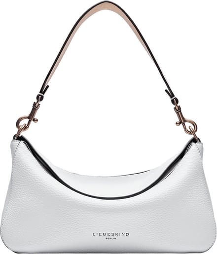 LIEBESKIND BERLIN Leren Schoudertas Alessa 3 Pebble Shoulder Bag Cream White Crème