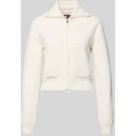 Slim fit gebreid jack met opgestikte zakken