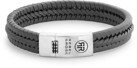 Rebel & Rose Twisted 925 Grey RR-L0132-S-17.5 cm