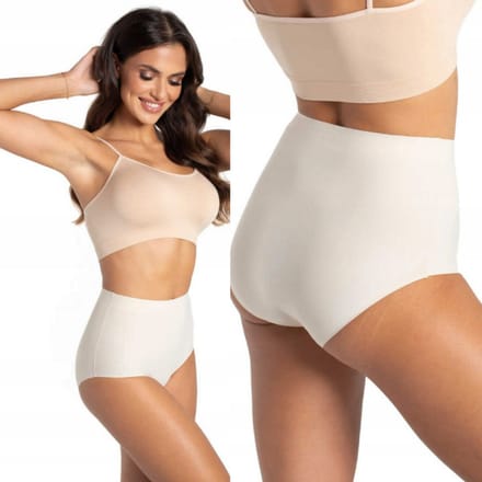 Gatta - Brigitte - Dames Ondergoed – Hoge Taille – Beige – Maat S – Comfortabele Slip ( 1 stuks )