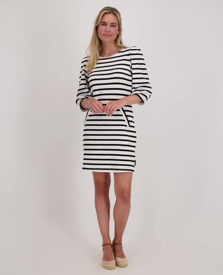 Je m'appelle Dames Jurk - Wit - Maat L