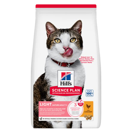 7kg Mature Adult 7+ Active Longevity Light Kip Hill's Science Plan Kattenvoer