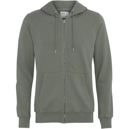 Hooded sweatshirt met rits Colorful Standard Classic Organic dusty olive