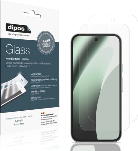 dipos – 2x Matte Pantserfolie geschikt voor Google Pixel 10a | 9H Screenprotector