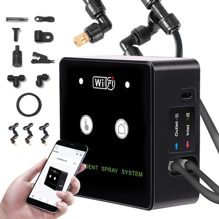 Système de brumisation programmé pour terrariums de forêt tropicale Wifi Kit de pulvérisation d'humidification intelligente pour reptiles multicolore