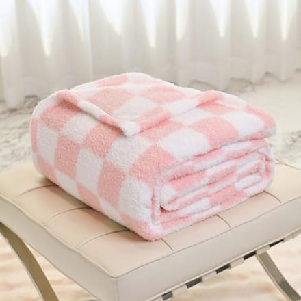 Geruite Deken van Microfiber voor Decoratie en Comfort - Zacht, Warm en Cozy