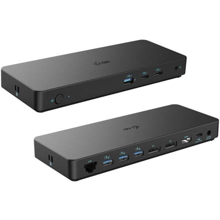 i-Tec - USB-C Docking Station Pro - Triple Video - 2 x Displayport + 1 x HDMI + 4 x USB + 2 x USB-C + Audio + Ethernet + 100W