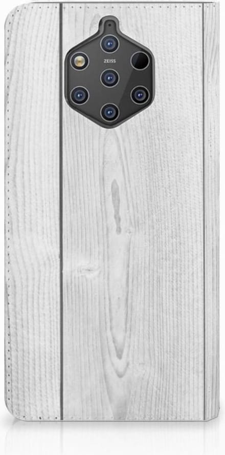 Nokia 9 PureView Book Wallet Case White Wood