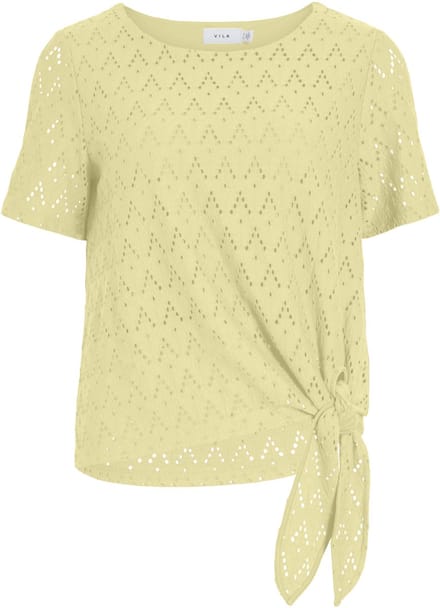 VILA Top met korte mouwen VIAMALINA Ronde hals
