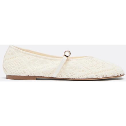 Stradivarius Crochet ballerina's met gesp  ECRU 40