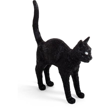 SELETTI LED decoratie-tafellamp Jobby The Cat, zwart