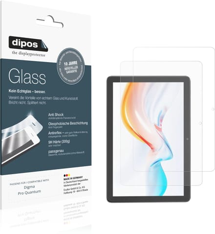 dipos – 2x Matte Pantserfolie geschikt voor Digma Pro Quantum | 9H Screenprotector