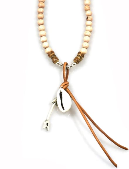 houten kralenketting met pijl