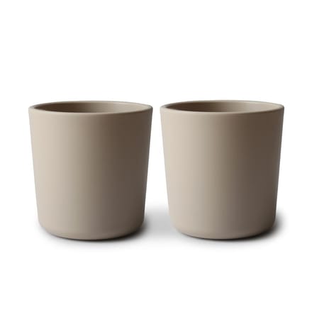 Siliconen drinkbeker - Mushie - BPA vrij - Vanilla- set 2