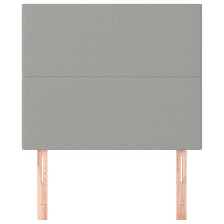 vidaXL - Hoofdbord - lichtgrijs - 80x5x118/128 - cm - stof