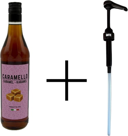 Karamel siroop 750ml Koffietijd + GRATIS POMPJE