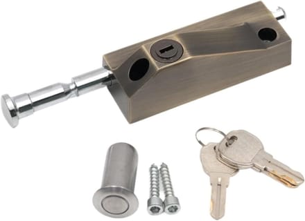 Deurslot - Veiligheidsgrendel - Extra Beveiliging - Robuust Zinklegering - 7.4 Inch - Brons