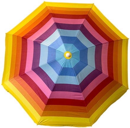 Parasol - regenboog print - D180 cm - UV-bescherming - incl. draagtas