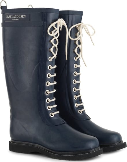 Hoge regenlaarzen met veters RUB1