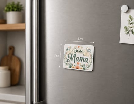 Beste mama koelkastmagneet bedrukt op MDF – magneet 9x7 cm