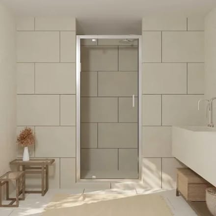Factory Douchedraaideur 80x200xcm - 6mm Helder Veiligheidsglas - Chroom Profiel