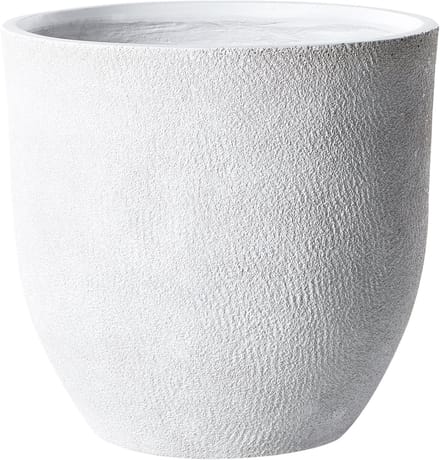 KANNIA - Bloempot - Wit - 55 cm - Klei-vezelmengsel