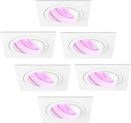 Ledvion - 6X SMART LED Inbouwspot Sevilla - Dimbaar - WiFi - Wit