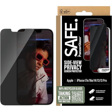 PanzerGlass Privacy SARPUWFG29845 Screenprotector (glas) met privacyfolie Apple IPhone 16e, iPhone 14., iPhone 13., iPhone 13 Pro 1 stuk(s)