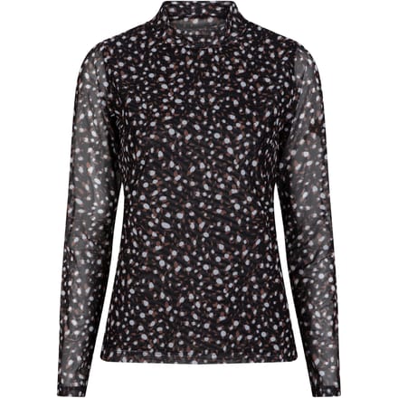EsQualo Top Mesh “animal Steps Print Größe: S | Longsleeves Outlet | Damen