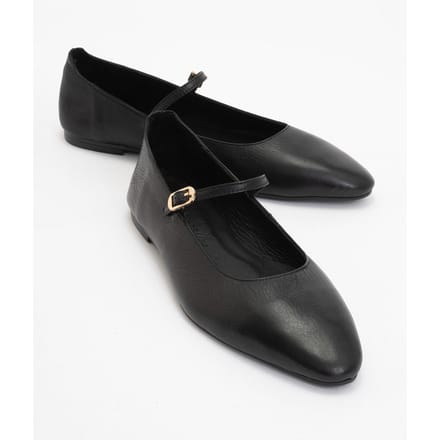 Lara Leren Mary Jane Platte Schoenen