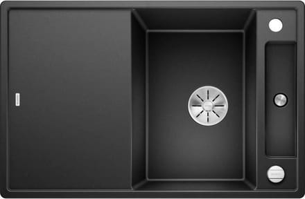 Silgranit spoelbak, 780x510 mm, met accessoires, InFino, antraciet