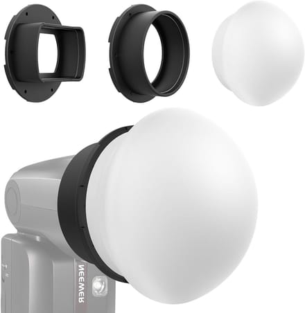 Siliconen Flash Diffuser met Magnetische Adapterringen voor Speedlite en Lichtmodifiers, Geschikt voor Softbox en Fotografie Accessoires