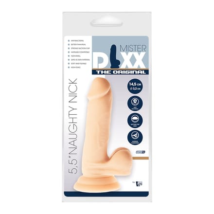 Dreamtoys Mr. Dixx Naughty Nick 5.5 inch dildo - beige - 14.5 cm
