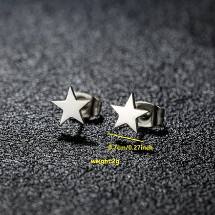 JewelGalerie-Oorbellen-Studs-Ster-Zilver