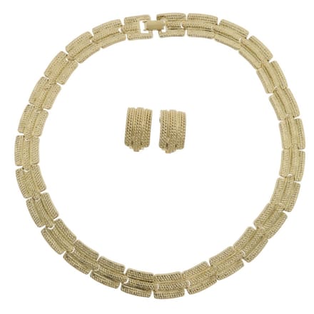 Behave - Set ketting oorclips - Elegant retro gala-accessoire