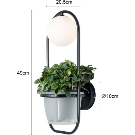 Lindby Orna wandlamp 1-lamp bloemhanger