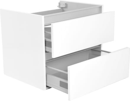 Wiesbaden Vision onderkast met 2 laden 60 x 46 cm glans wit